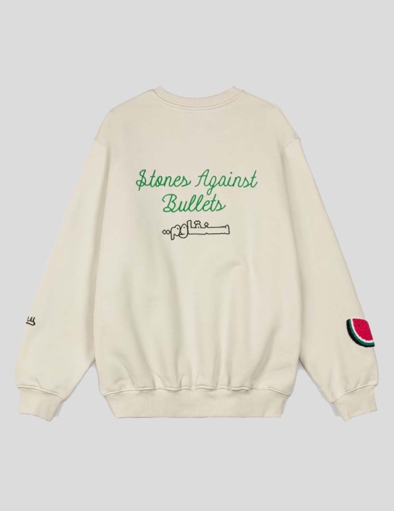 Sudadeira GRIMEY nablus vintage crew white